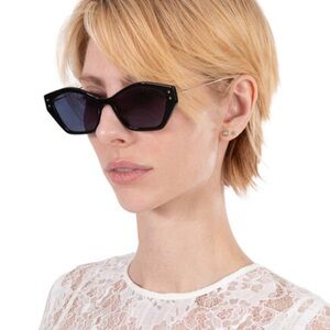 Sold Dior Black Geometric Cateye Sunglasses